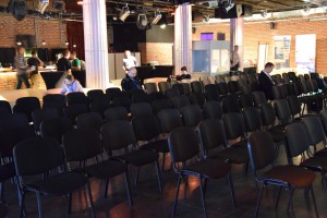 kabina tłumaczeniowa w tle