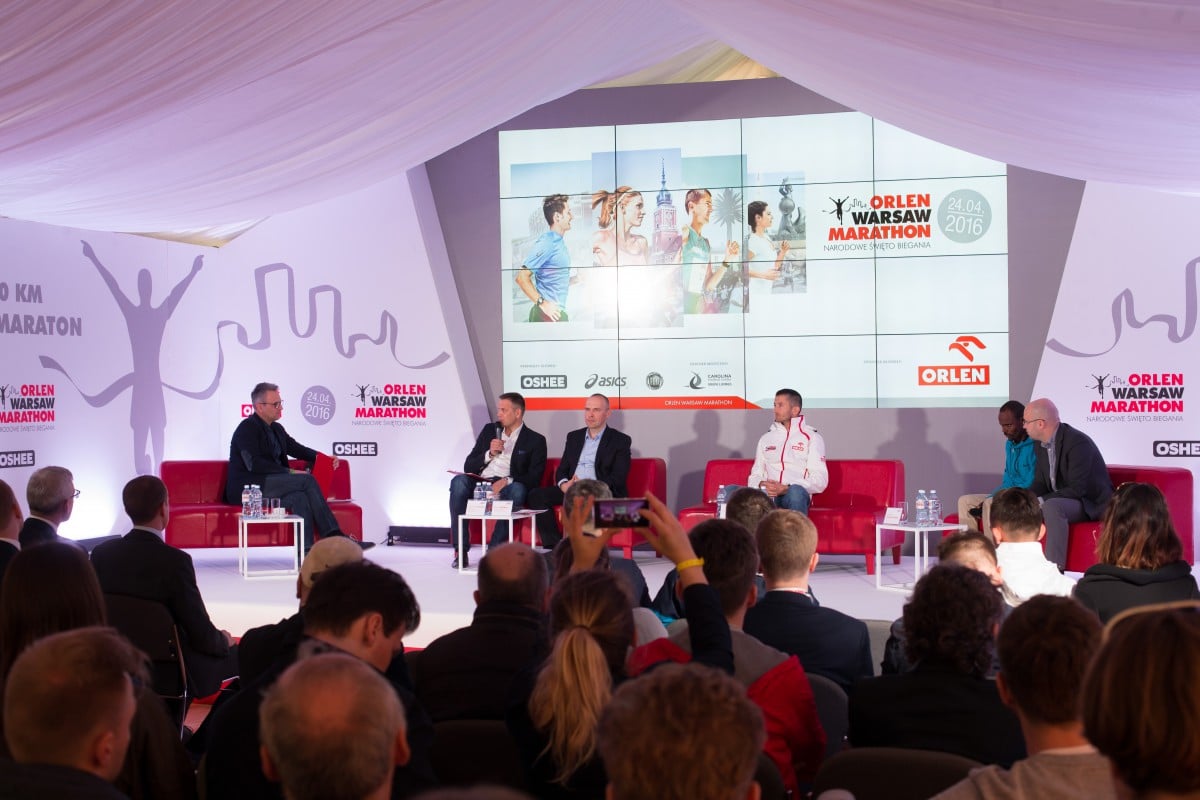 Tłumaczenie podczas otwarcia Orlen Warsaw Marathon